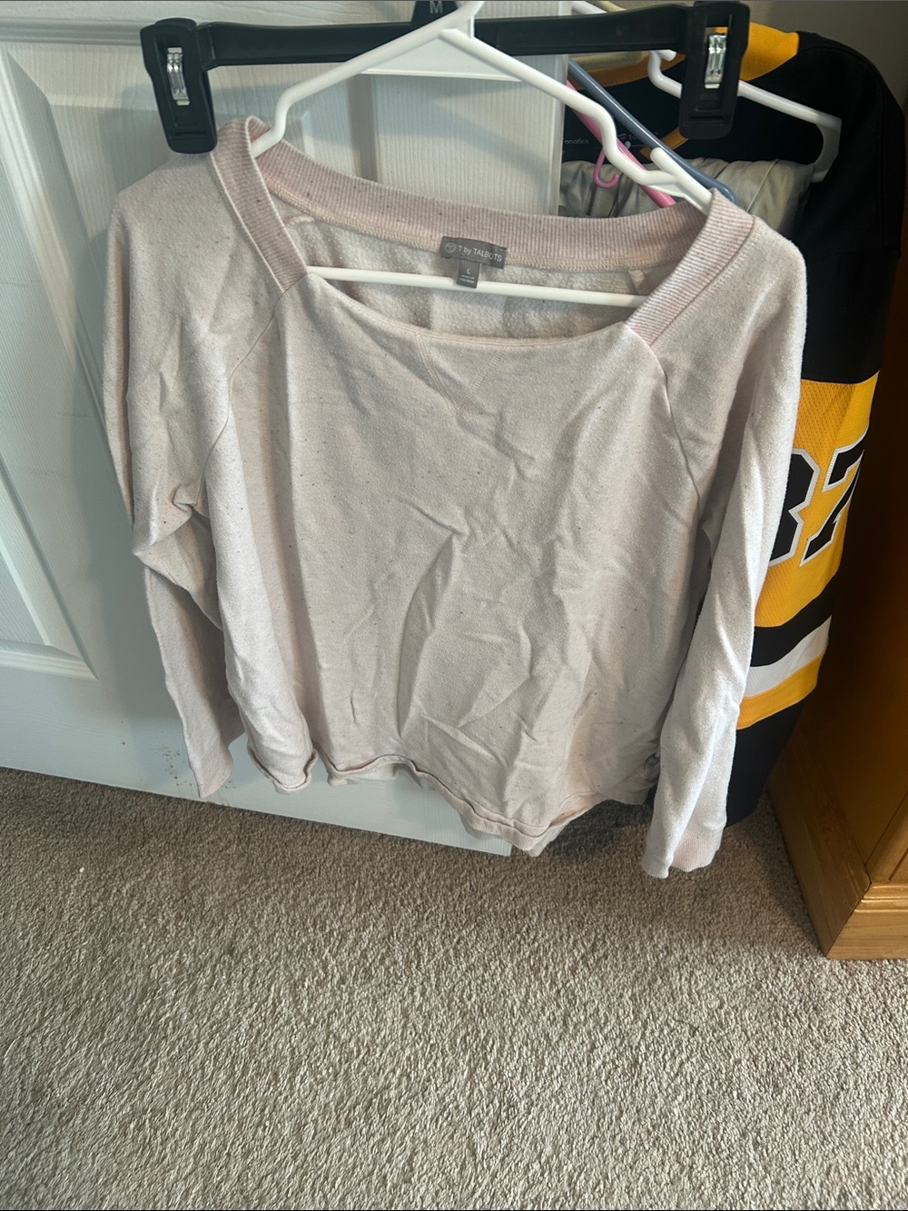 Free People Blush Speckled Wide-Neck Lightweight Pullover